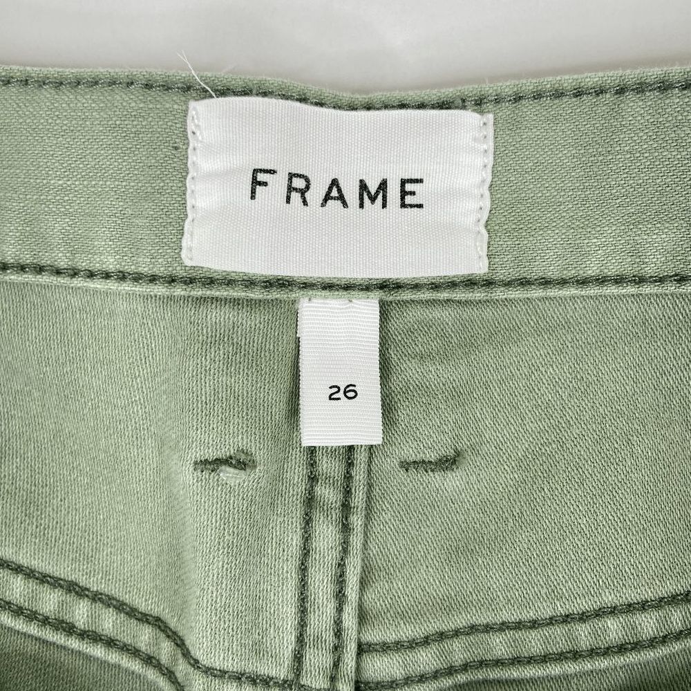 Frame Rigid Denim Le Beau Cargo Mix Pants Women's Canterbury Size 26 - Picture 6 of 11